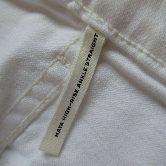 NWT rag & bone Maya in Worn Vintage White High Rise Ankle Straight Jeans 31 - Picture 5 of 10